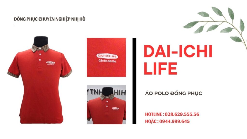 Áo thun DAI-ICHI LIFE Vải cá sấu 4 chiều cotton phối vải caro