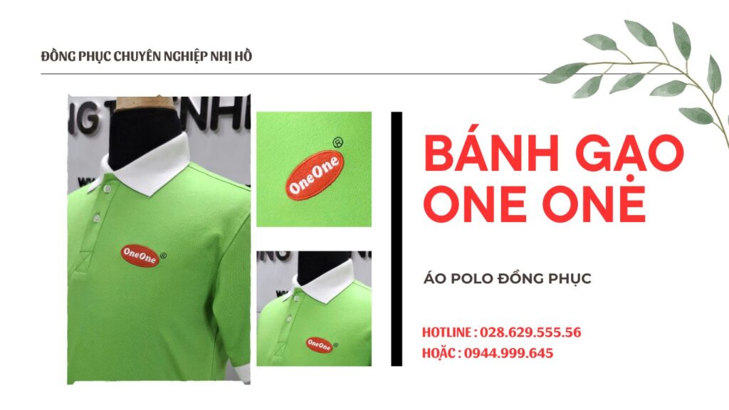 Áo Thun Đồng Phục Bánh Gạo OneOne: Sắc Xanh Lá Phối Trắng Tươi Trẻ Từ Thương Hiệu Nhật Bản