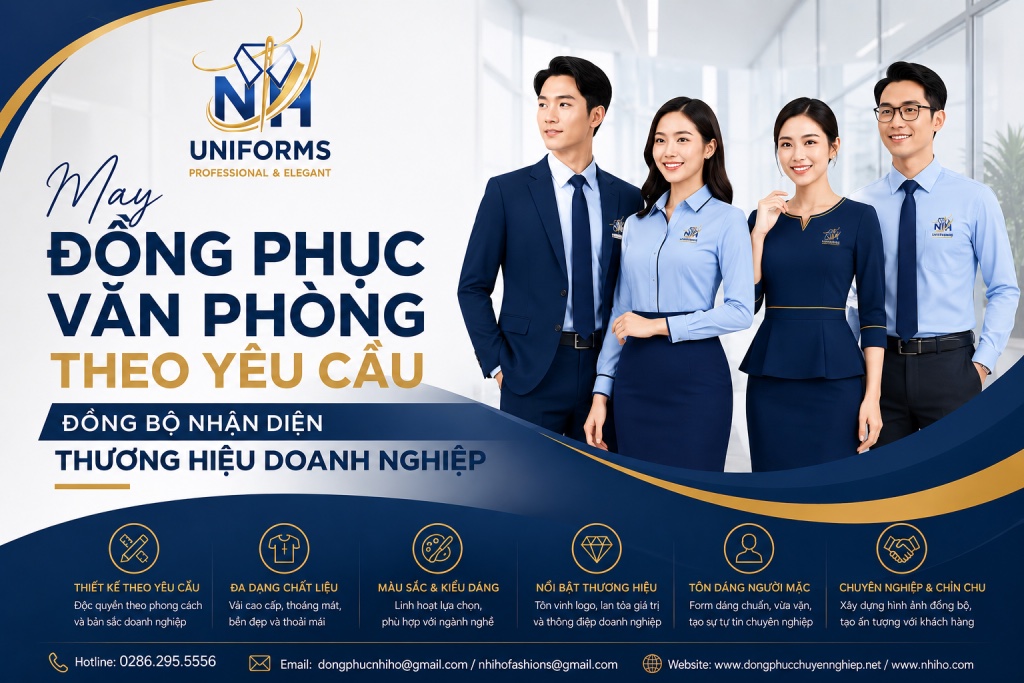 May Đồng Phục Văn Phòng Theo Yêu Cầu – Đồng Bộ Nhận Diện Thương Hiệu Doanh Nghiệp