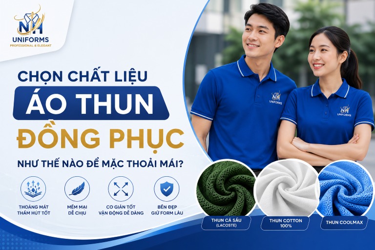 Chọn chất liệu áo thun đồng phục như thế nào để mặc thoải mái?